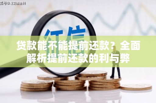 埔心贷款能不能提前还款？全面解析提前还款的利与弊