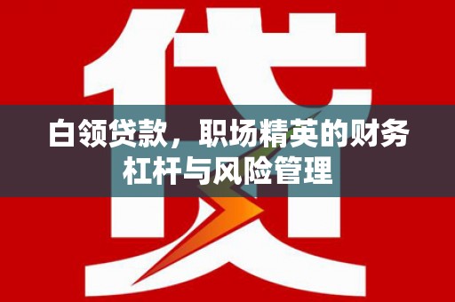 埔心白领贷款，职场精英的财务杠杆与风险管理