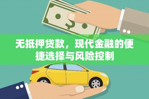埔心无抵押贷款，现代金融的便捷选择与风险控制