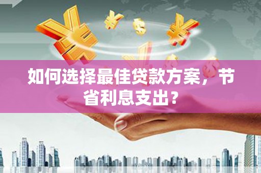埔心如何选择最佳贷款方案，节省利息支出？