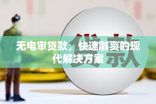埔心无电审贷款，快速融资的现代解决方案