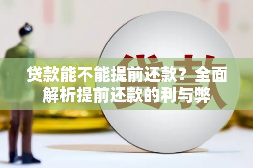 埔心贷款能不能提前还款？全面解析提前还款的利与弊
