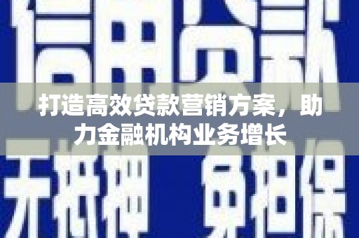 埔心打造高效贷款营销方案，助力金融机构业务增长