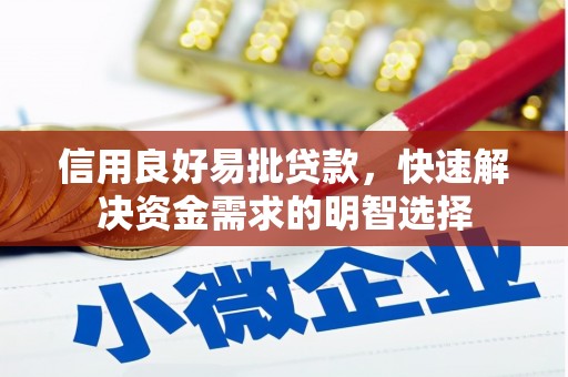 埔心信用良好易批贷款，快速解决资金需求的明智选择
