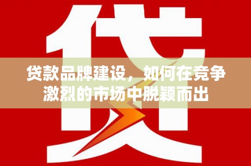 埔心贷款品牌建设，如何在竞争激烈的市场中脱颖而出
