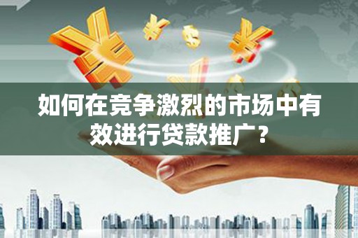 埔心如何在竞争激烈的市场中有效进行贷款推广？
