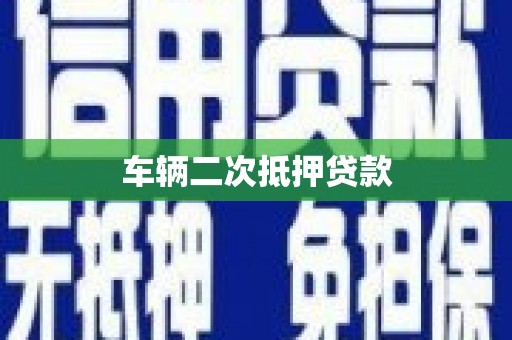 埔心车辆二次抵押贷款