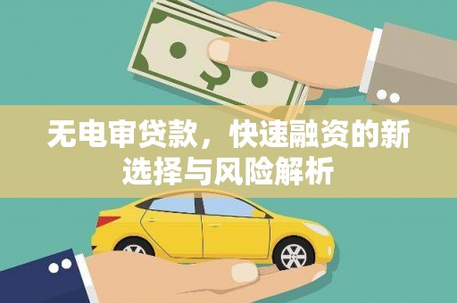 埔心无电审贷款，快速融资的新选择与风险解析
