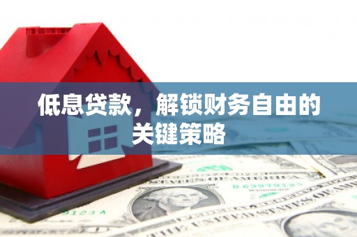 埔心低息贷款，解锁财务自由的关键策略