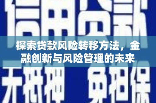 埔心探索贷款风险转移方法，金融创新与风险管理的未来