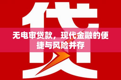 埔心无电审贷款，现代金融的便捷与风险并存
