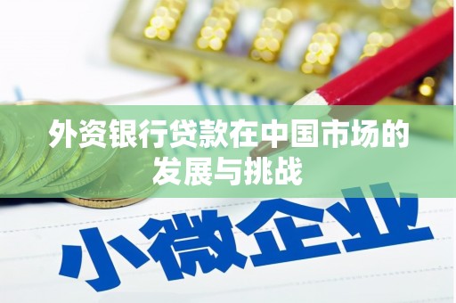 埔心外资银行贷款在中国市场的发展与挑战