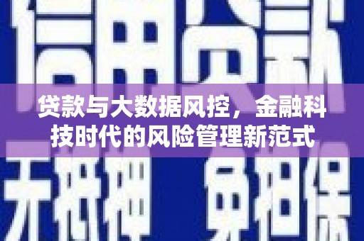 埔心贷款与大数据风控，金融科技时代的风险管理新范式