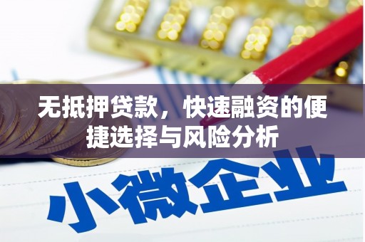 埔心无抵押贷款，快速融资的便捷选择与风险分析