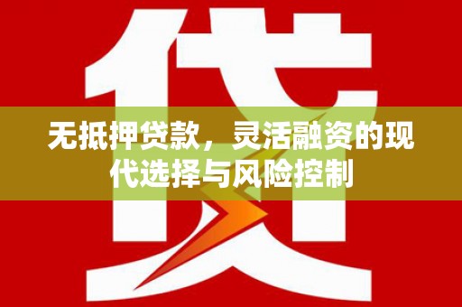 埔心无抵押贷款，灵活融资的现代选择与风险控制