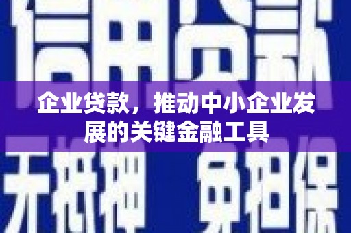 埔心企业贷款，推动中小企业发展的关键金融工具