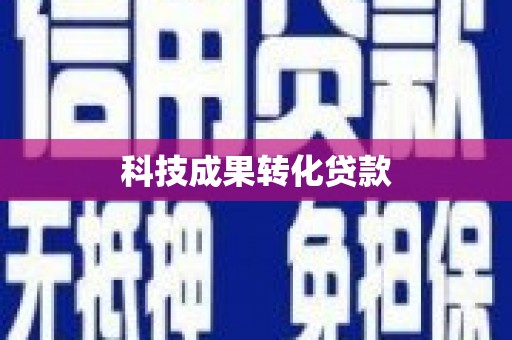 埔心科技成果转化贷款