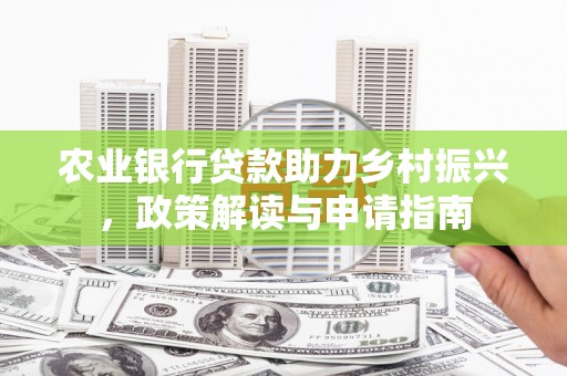 埔心农业银行贷款助力乡村振兴，政策解读与申请指南