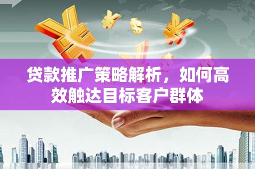 埔心贷款推广策略解析，如何高效触达目标客户群体