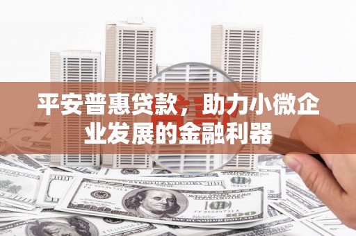 埔心平安普惠贷款，助力小微企业发展的金融利器