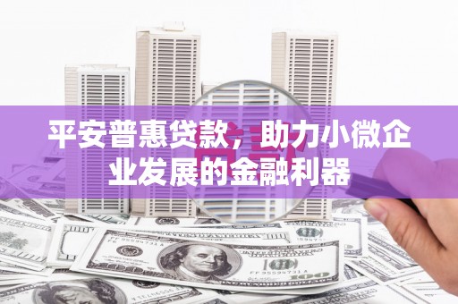 埔心平安普惠贷款，助力小微企业发展的金融利器