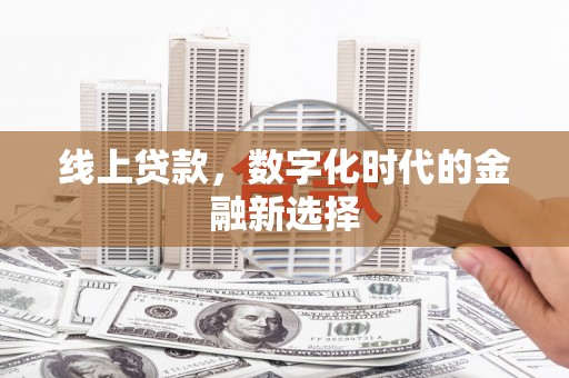 埔心线上贷款，数字化时代的金融新选择