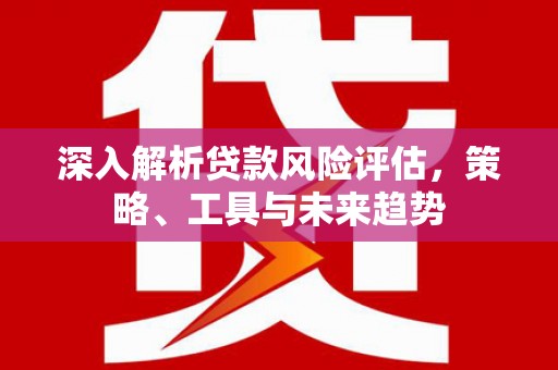 埔心深入解析贷款风险评估，策略、工具与未来趋势