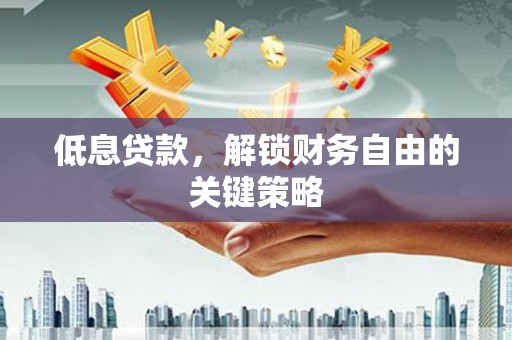 埔心低息贷款，解锁财务自由的关键策略