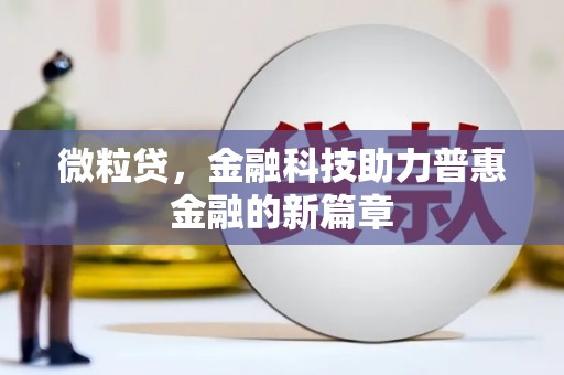 埔心微粒贷，金融科技助力普惠金融的新篇章