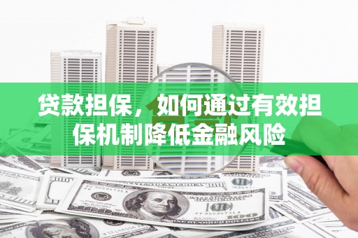 埔心贷款担保，如何通过有效担保机制降低金融风险
