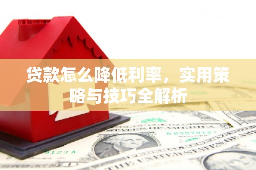 埔心贷款怎么降低利率，实用策略与技巧全解析