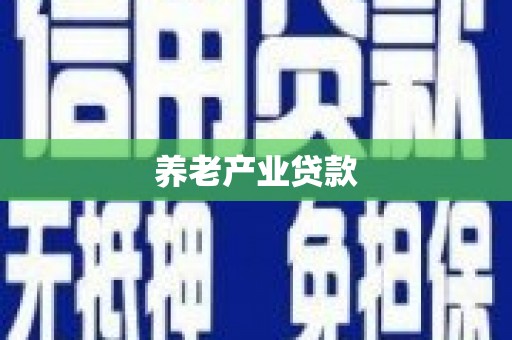 埔心养老产业贷款
