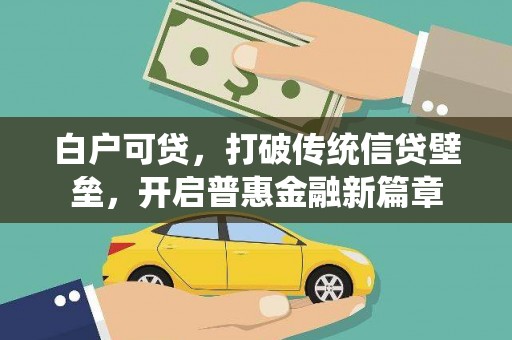 埔心白户可贷，打破传统信贷壁垒，开启普惠金融新篇章
