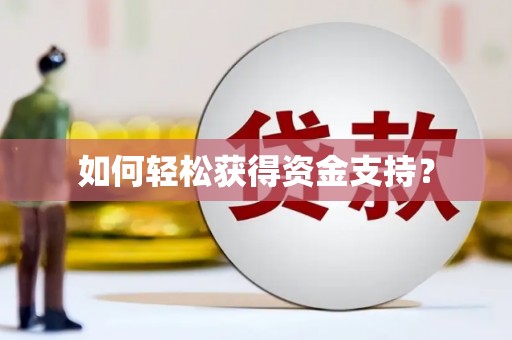 埔心如何轻松获得资金支持？