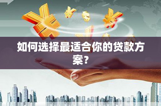 埔心如何选择最适合你的贷款方案？
